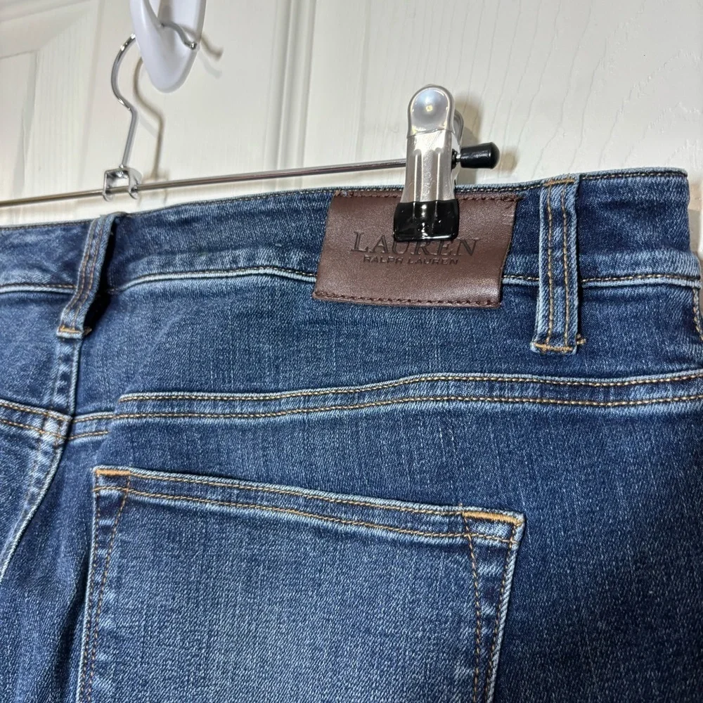 Lauren Ralph Lauren Jeans Women Size 14 Blue Denim Straight Classic Stretch